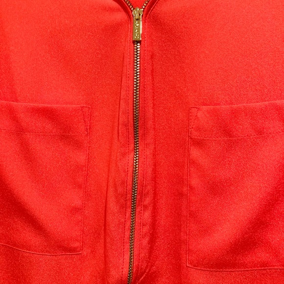 Calvin Klein Size L Coral Roll Tab Blouse - Picture 4 of 10